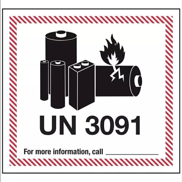 BATTERY shipping labels - Picture 1 of 2